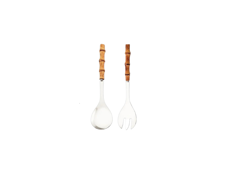 Bamboo Serving Spoon and Fork Set