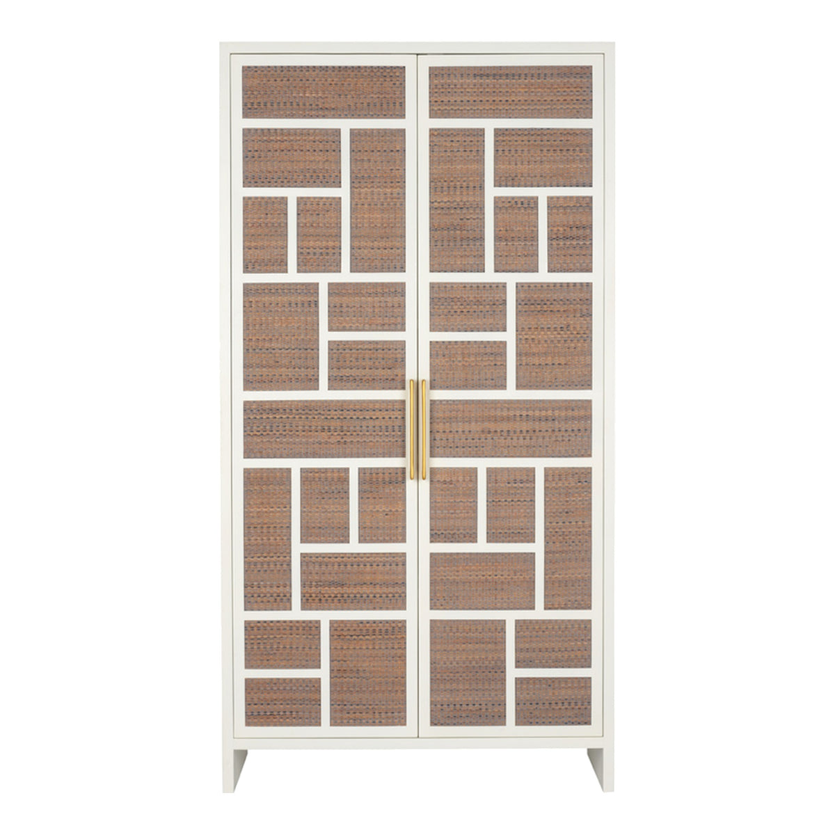 Geometric Cane Cabinet on a white background