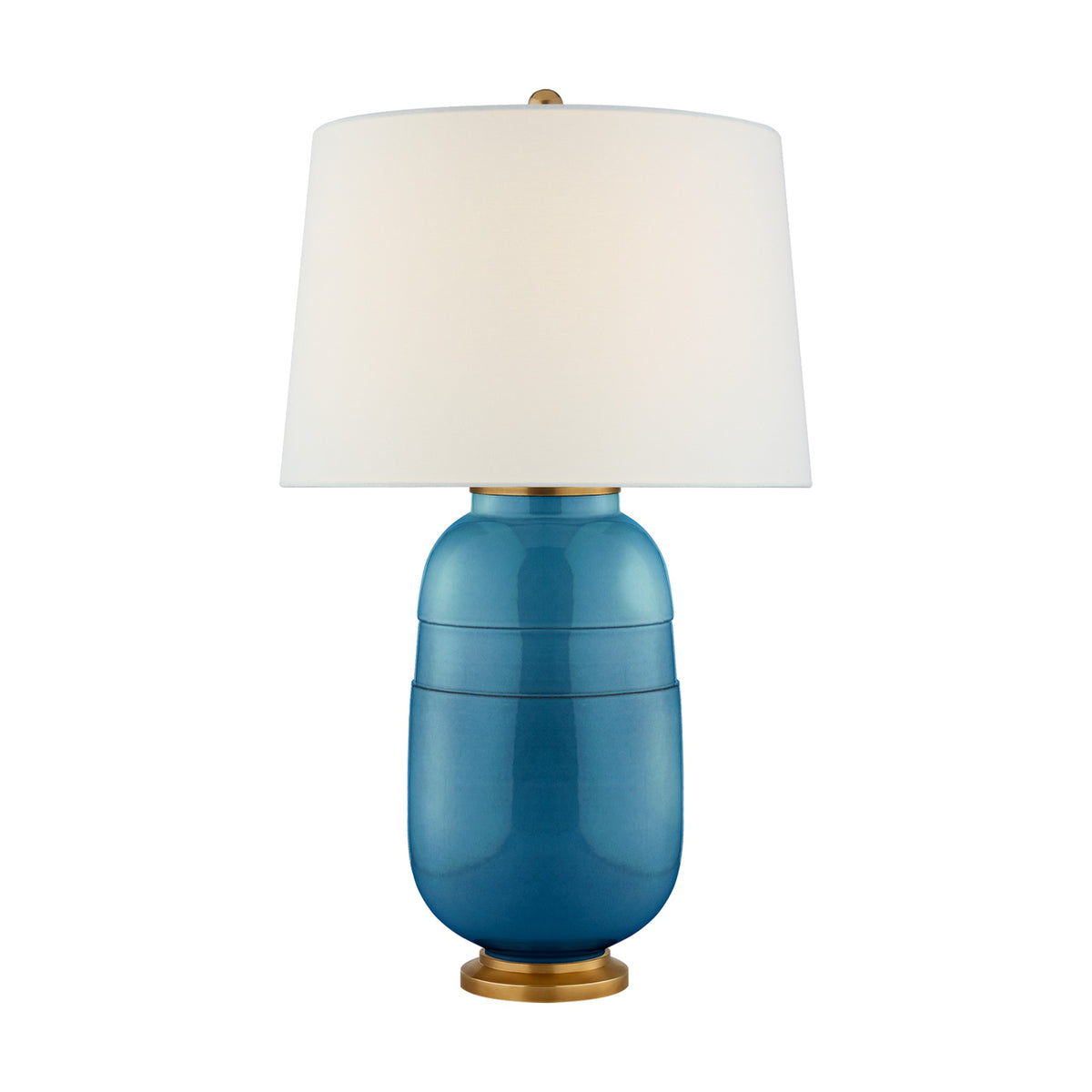 Aqua Newcomb Medium Table Lamp on white