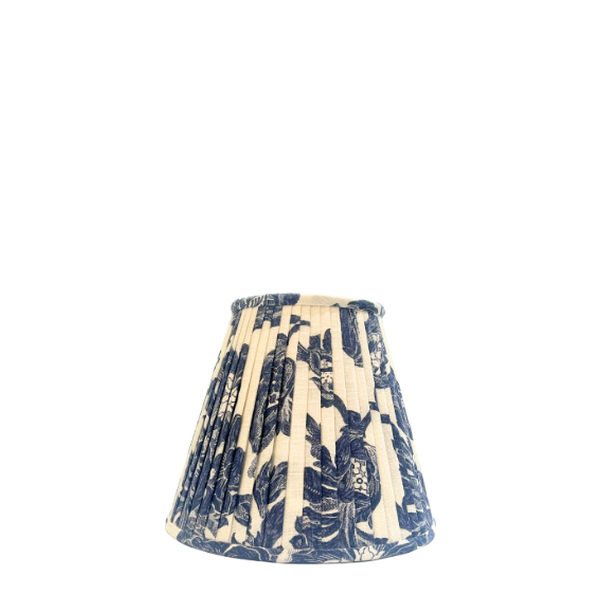 Large Blue and White Floral Lampshade on white