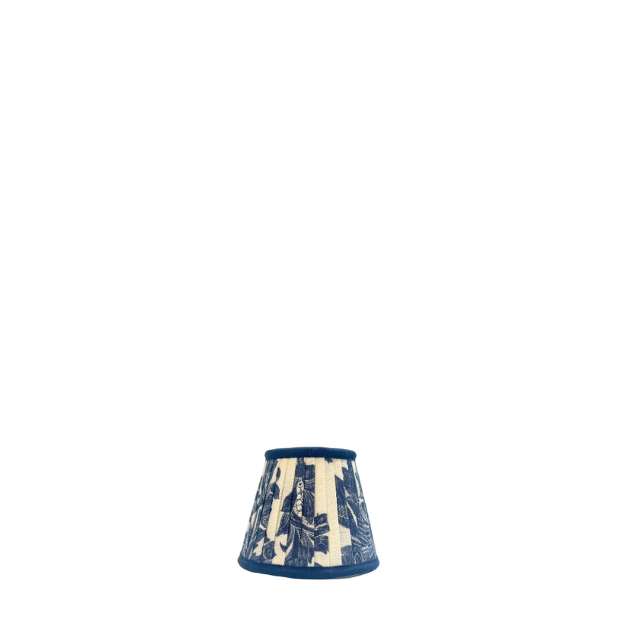 Small Blue and White Floral Lampshade on white