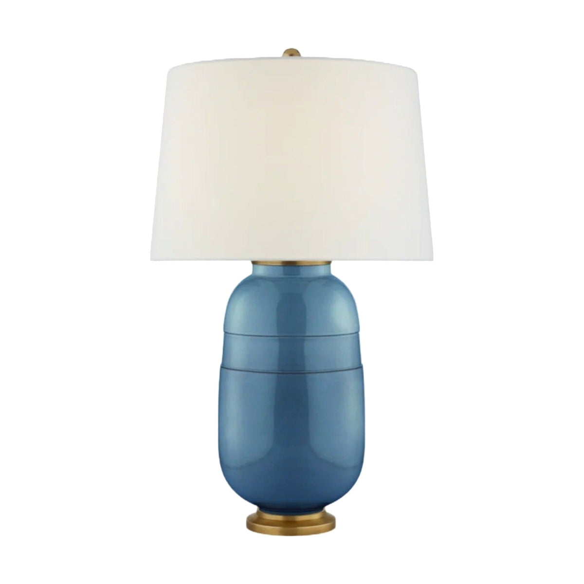 Blue Newcomb Medium Table Lamp on white
