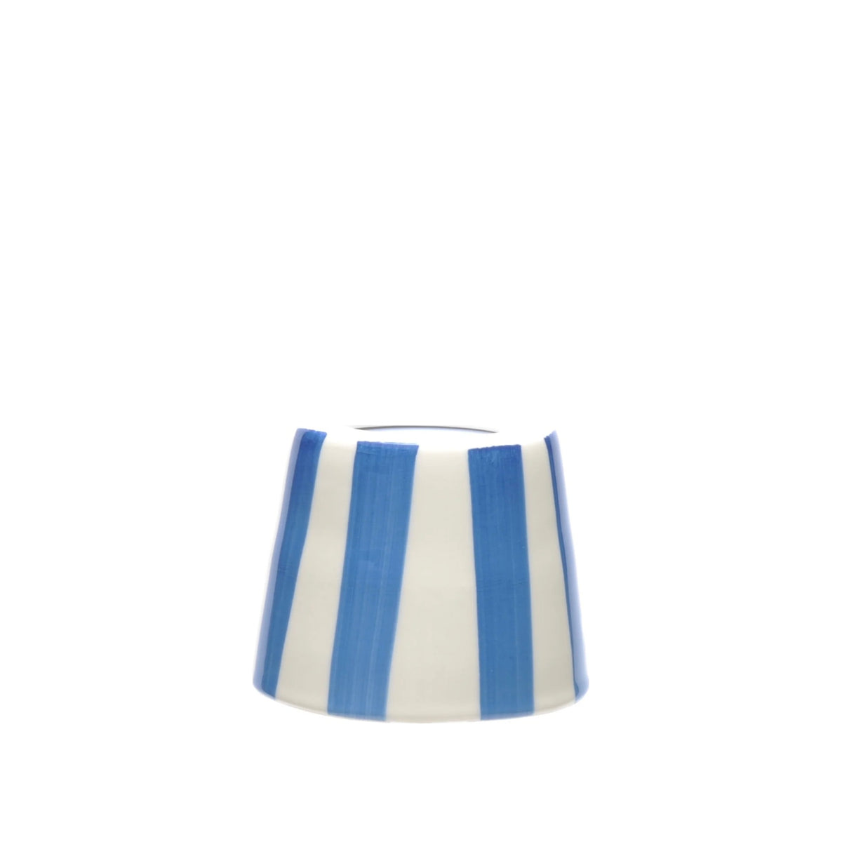 Blue Stripe Ceramic Shade, shown on a white background