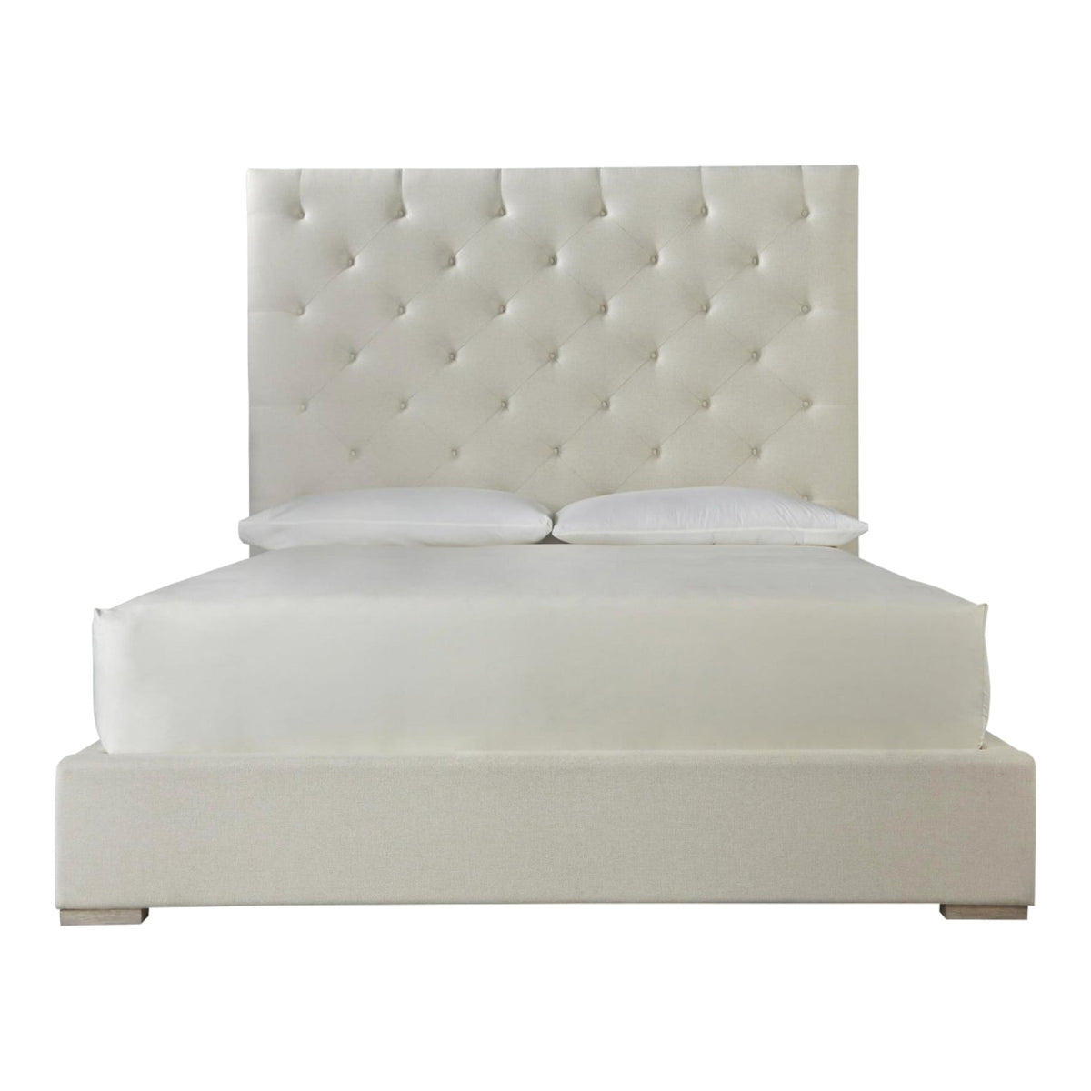 Modern Brando Button Tufted Platform Bed on a white background