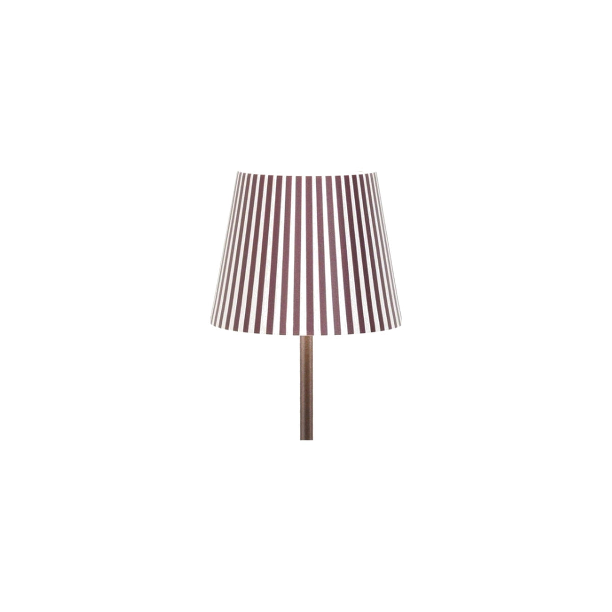 Brown Stripe Metal Poldina Pro Lampshade Cover on white