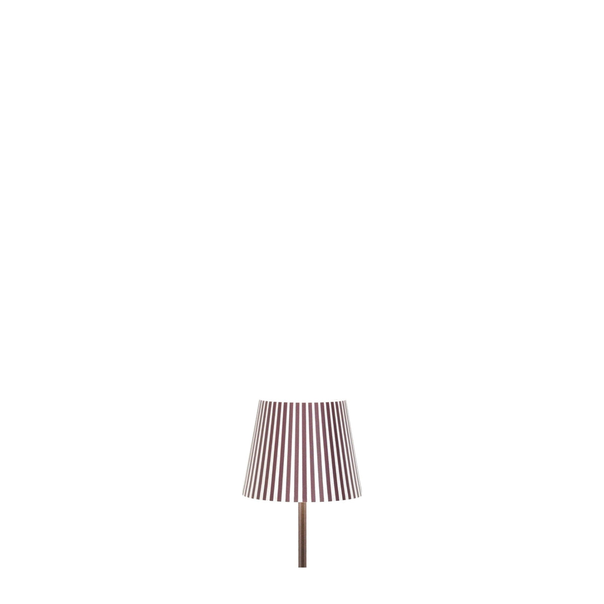 Brown Stripe Metal Poldina Pro Lampshade Cover on white