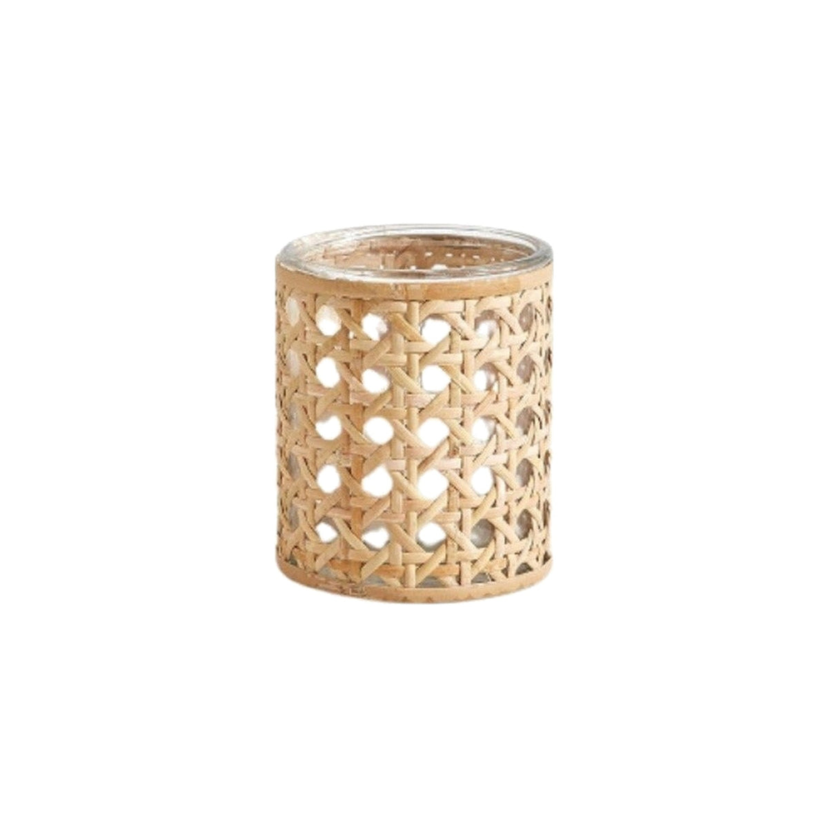Cane Tealight Candleholder on a white background