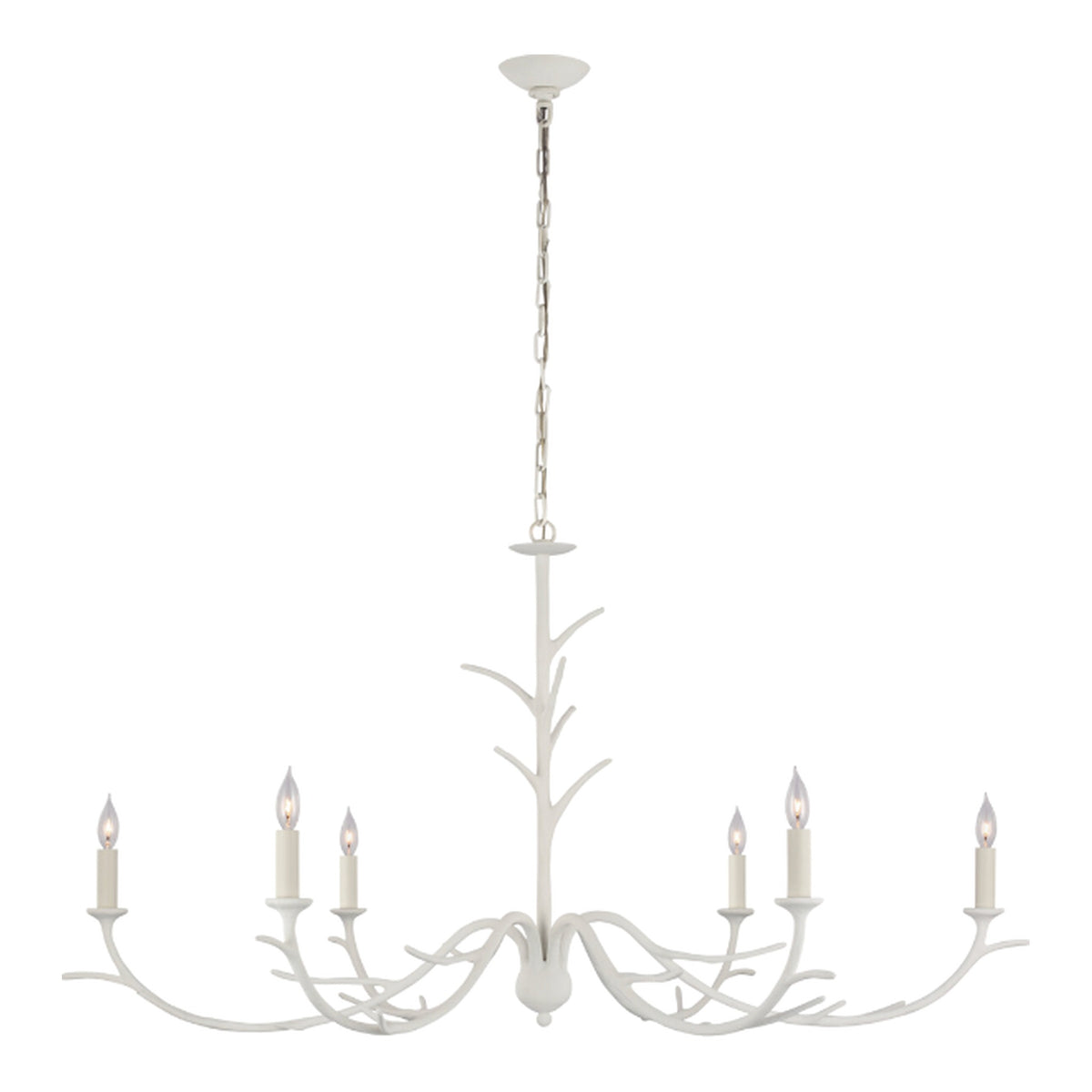 Large White Antler Chandelier ceiling light on white