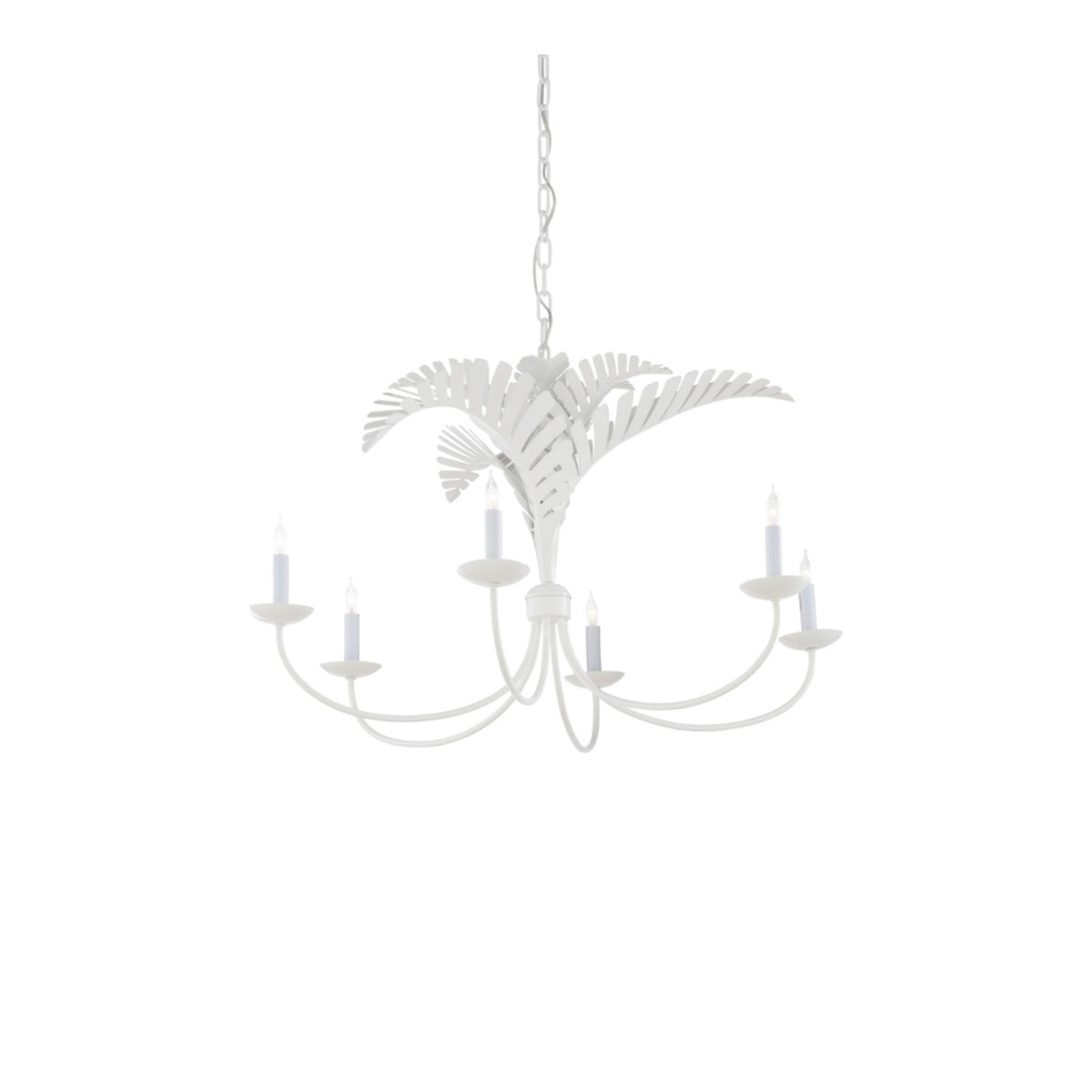 Royal Palm Chandelier ceiling light on white