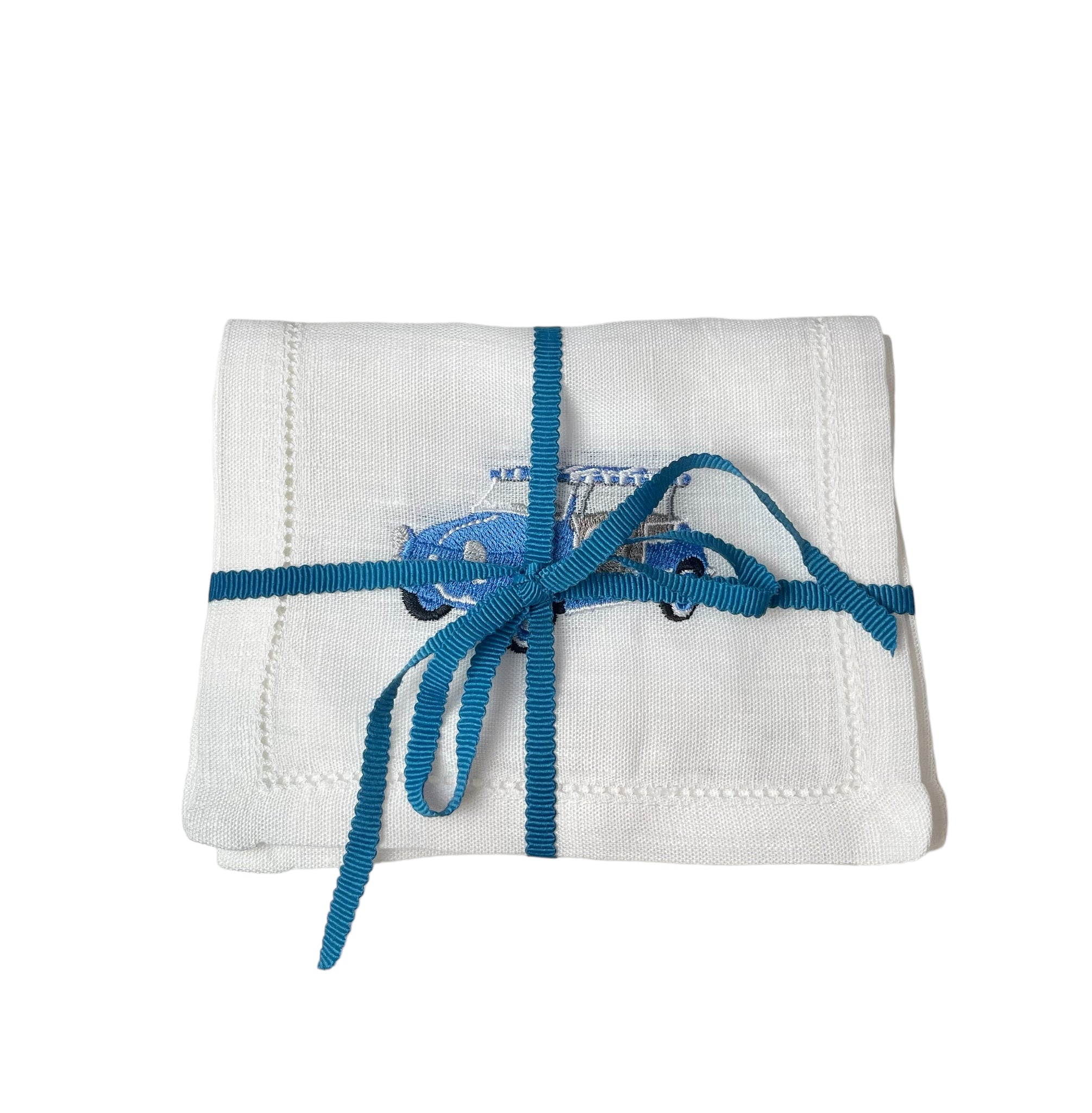 Blue Jolly Cocktail Napkins, Set of 4