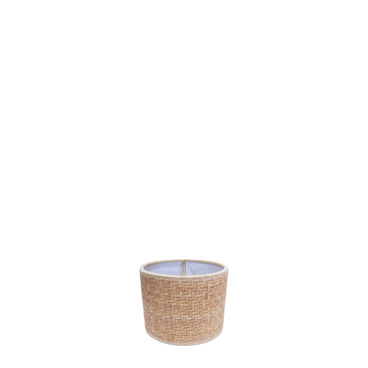 DDR Signature Woven Wicker Herringbone Small "Clip on" Lampshades on a white background