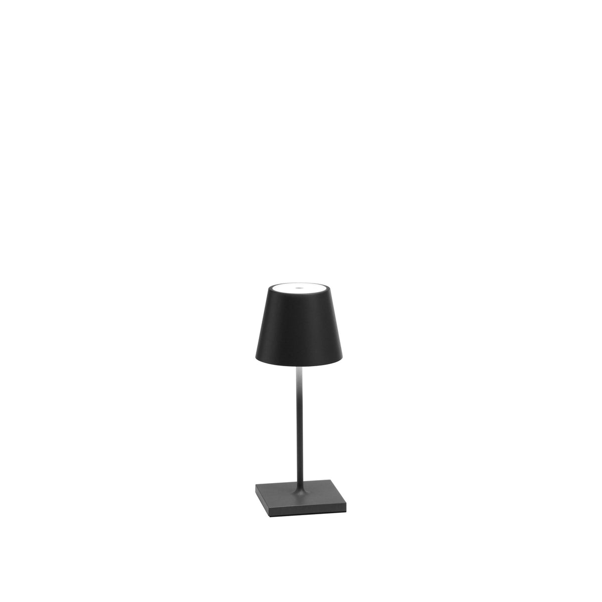 Gray Poldina Pro Mini Rechargeable Table Lamp, shown on a white background