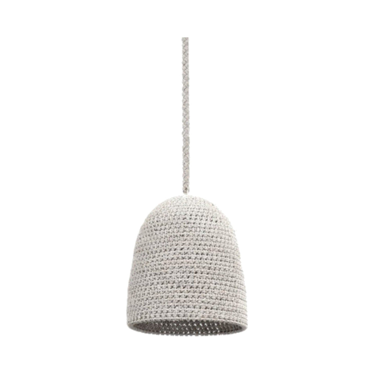 Whitewashed Green Oaks woven rattan dome pendant