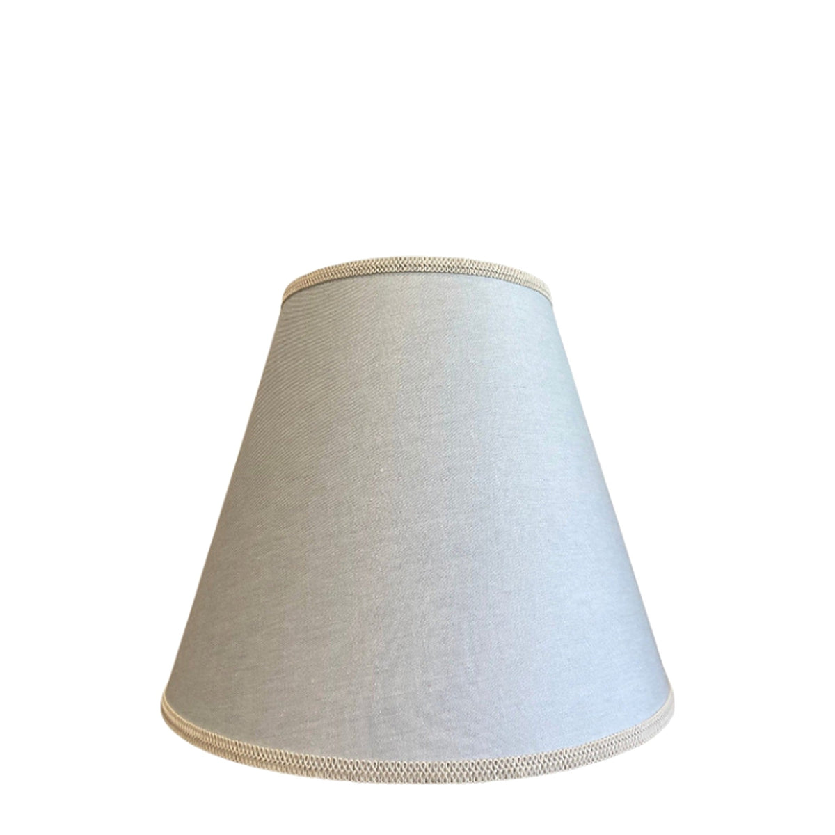 Lampshades - Light Blue with White Trim on white