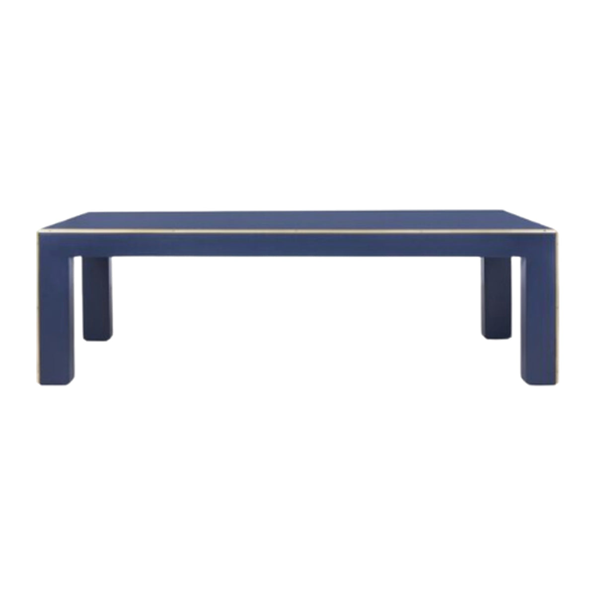 Lacquered Wood and Brass Coffee Table on a white background