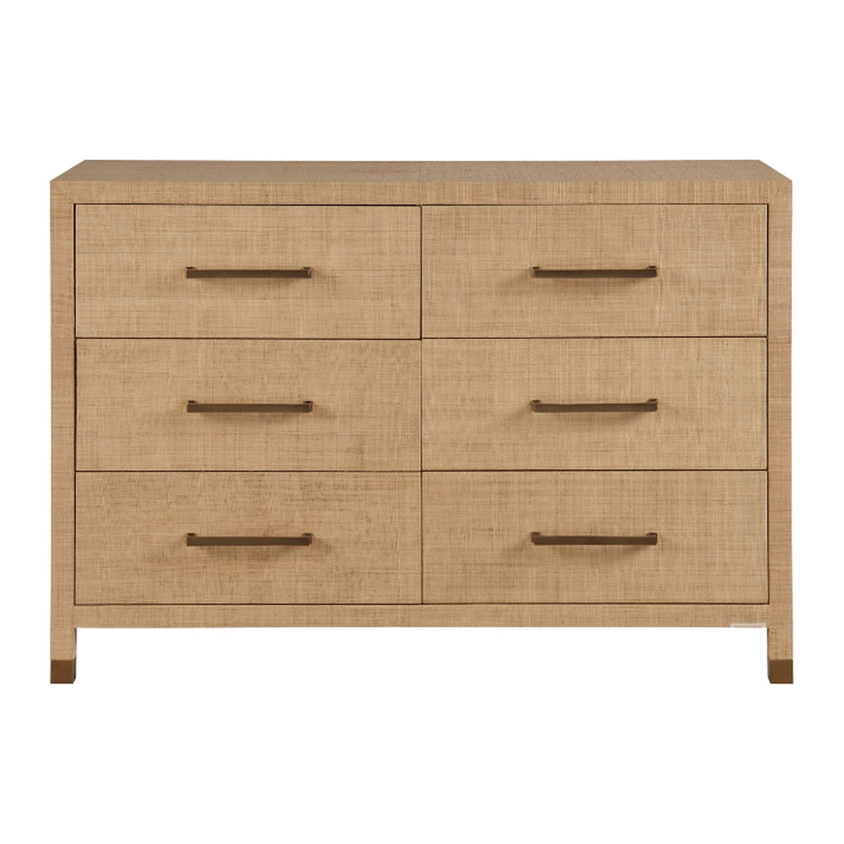Light Raffia Dresser on a white background