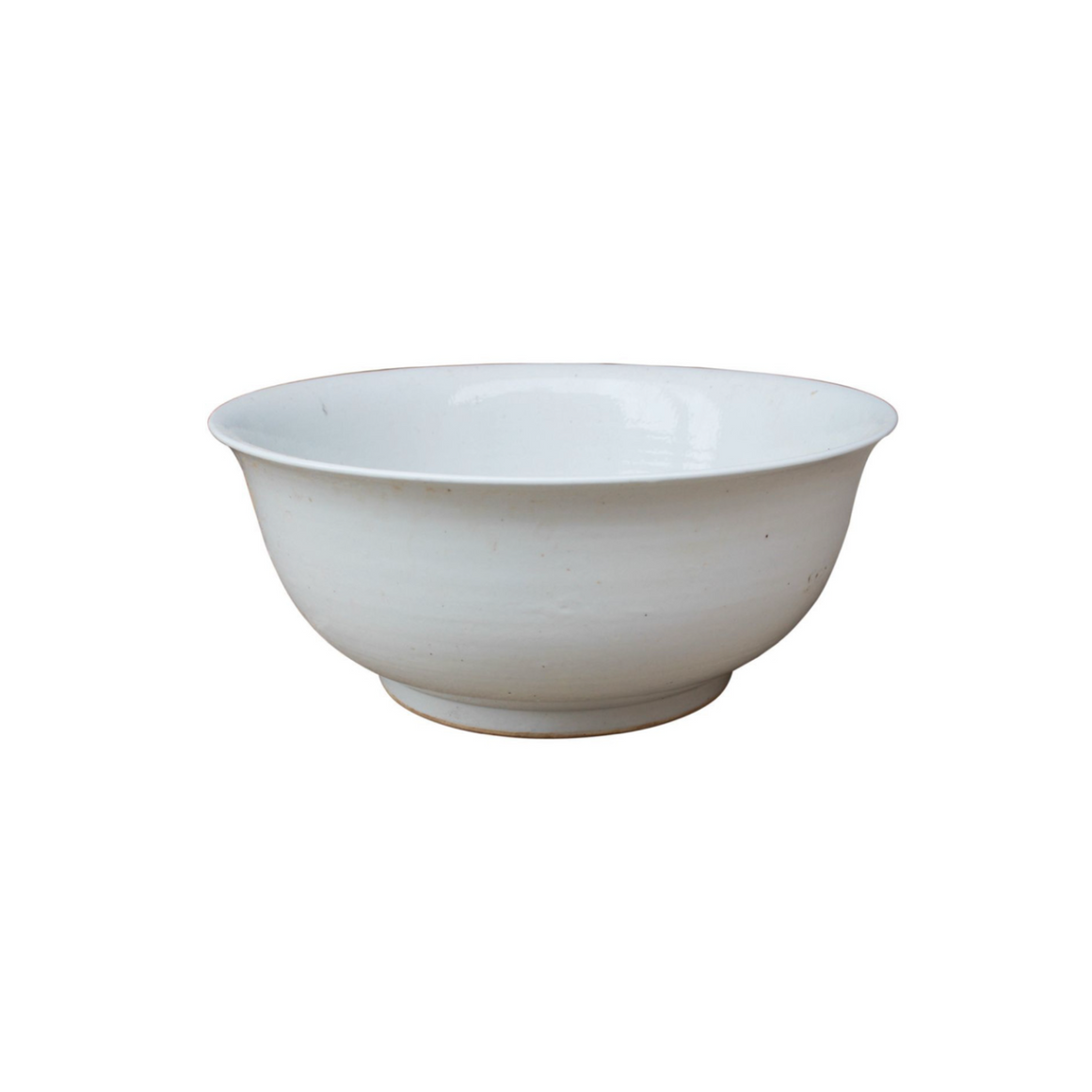 Busan White Flare-rimmed Large Bowl