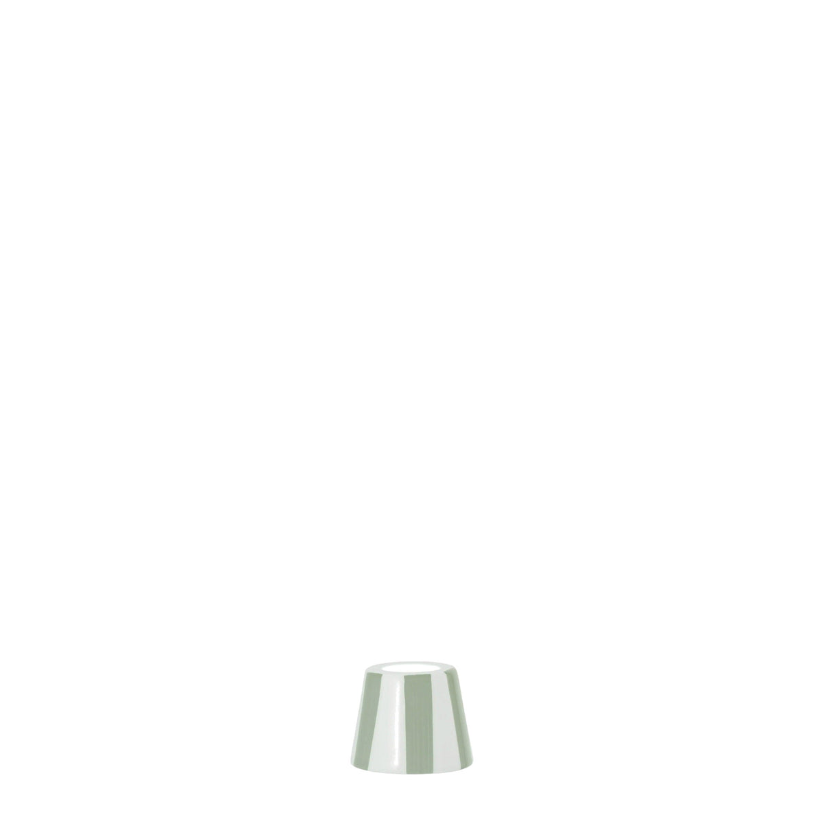 Sage Green Stripe Micro Lido Ceramic Shade on white