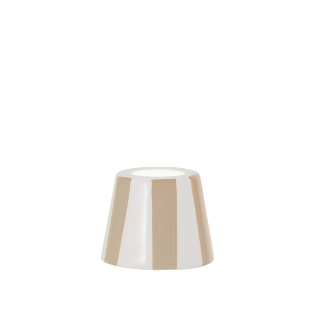 Sand Stripe Micro Lido Ceramic Shade, shown on a white background