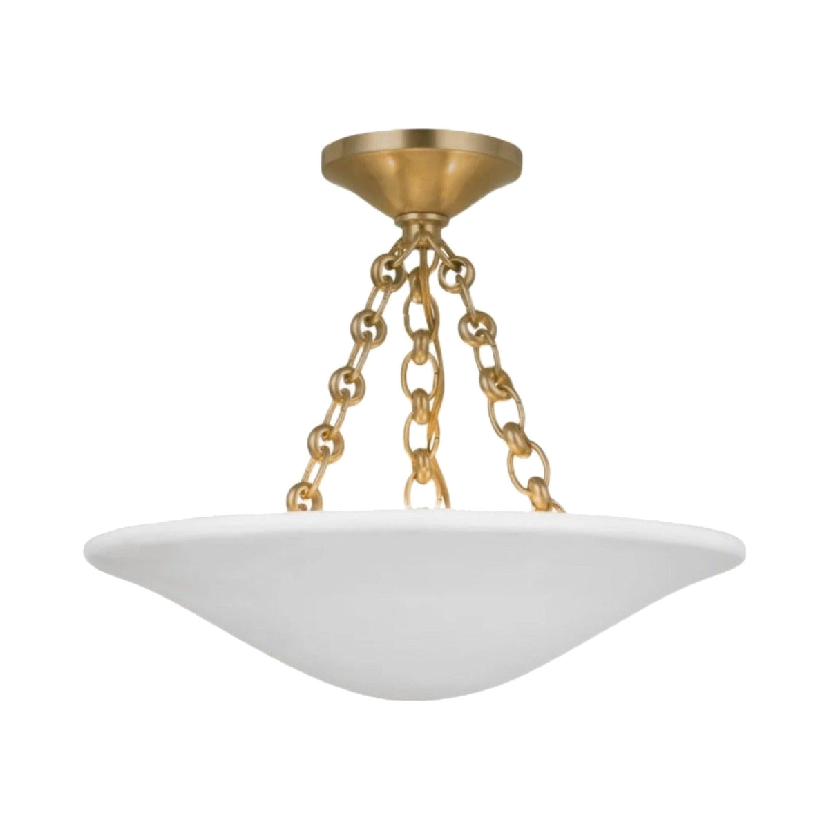Mollino 16" Semi Flush Mount ceiling light on white