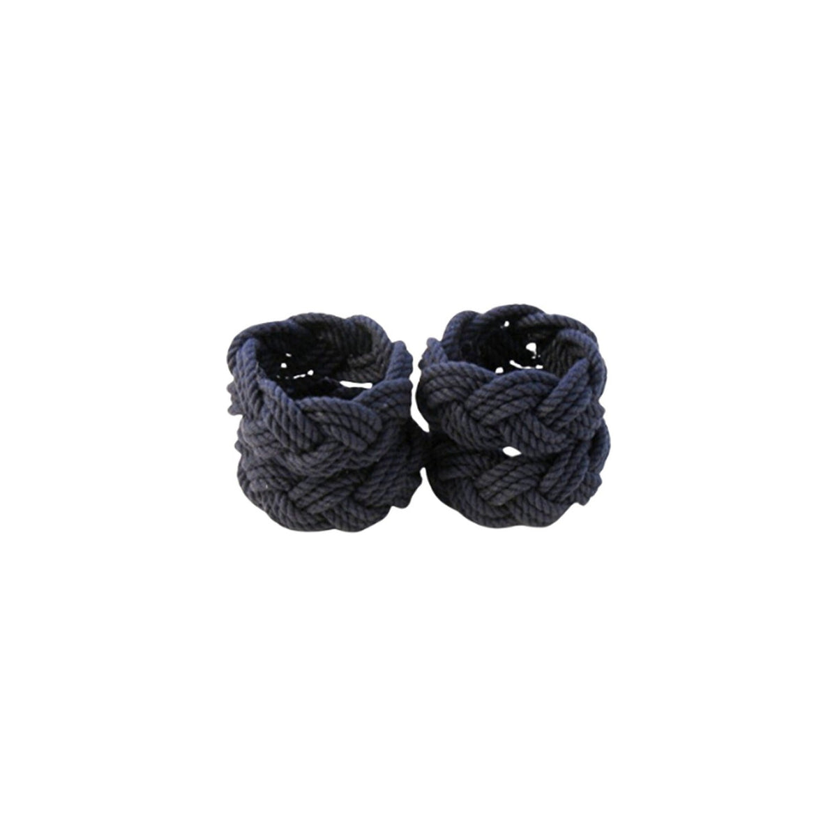 Navy Nautical Napkin Rings, Set of 4, shown on a white background