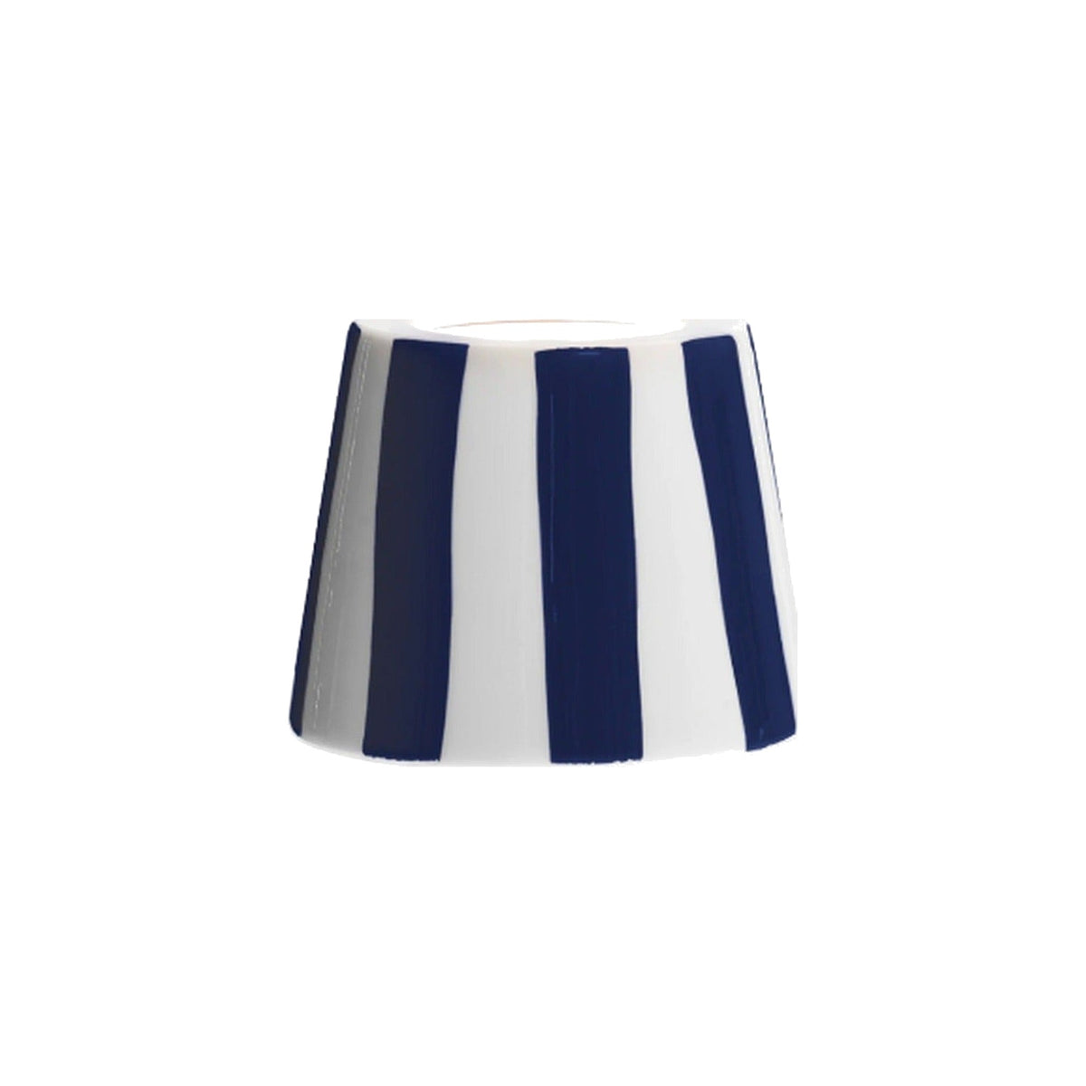 Navy Stripe Ceramic Shade on white