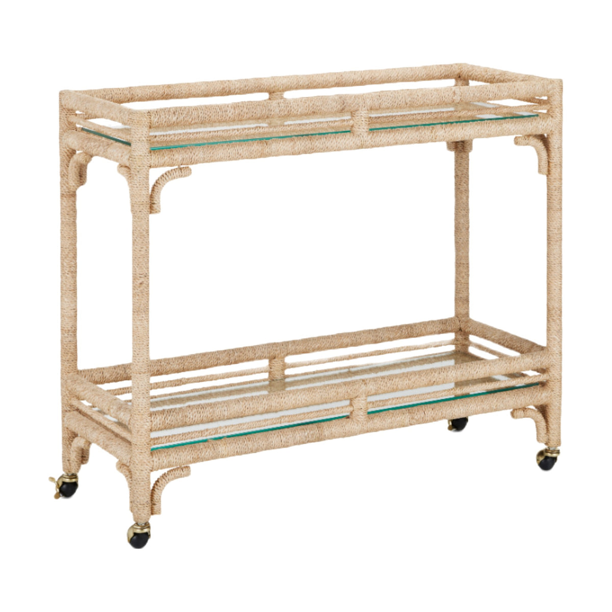 Olisa Rope Bar Cart on a white background