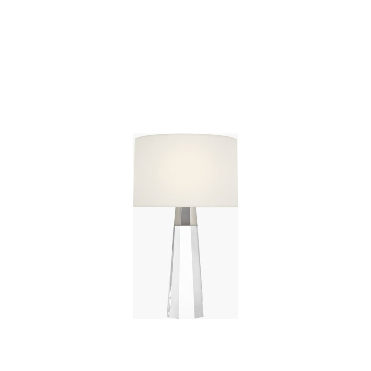 Olsen Crystal & Polished Nickel Cordless Accent Lamp, shown on a white background