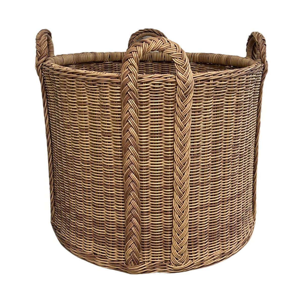 Outdoor Coastal Round Basket on a white background