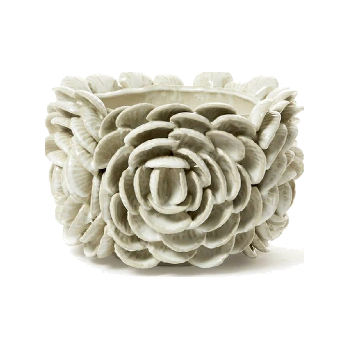 Ceramic Clam Shell Planter on a white background