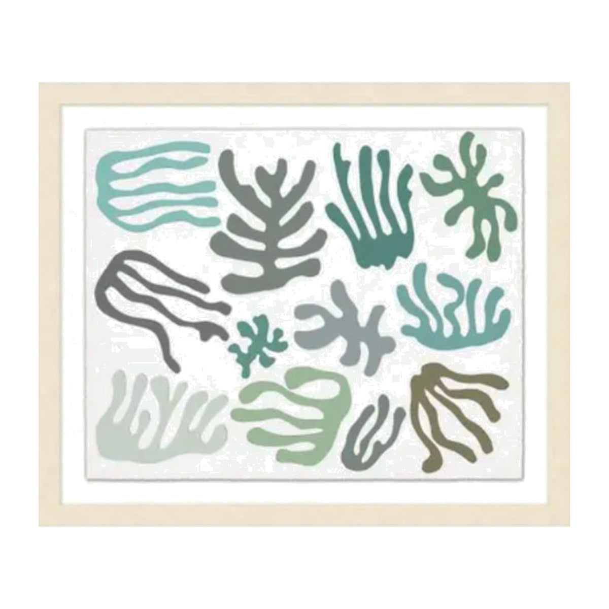 Mid-Century Coral Impression I, framed art