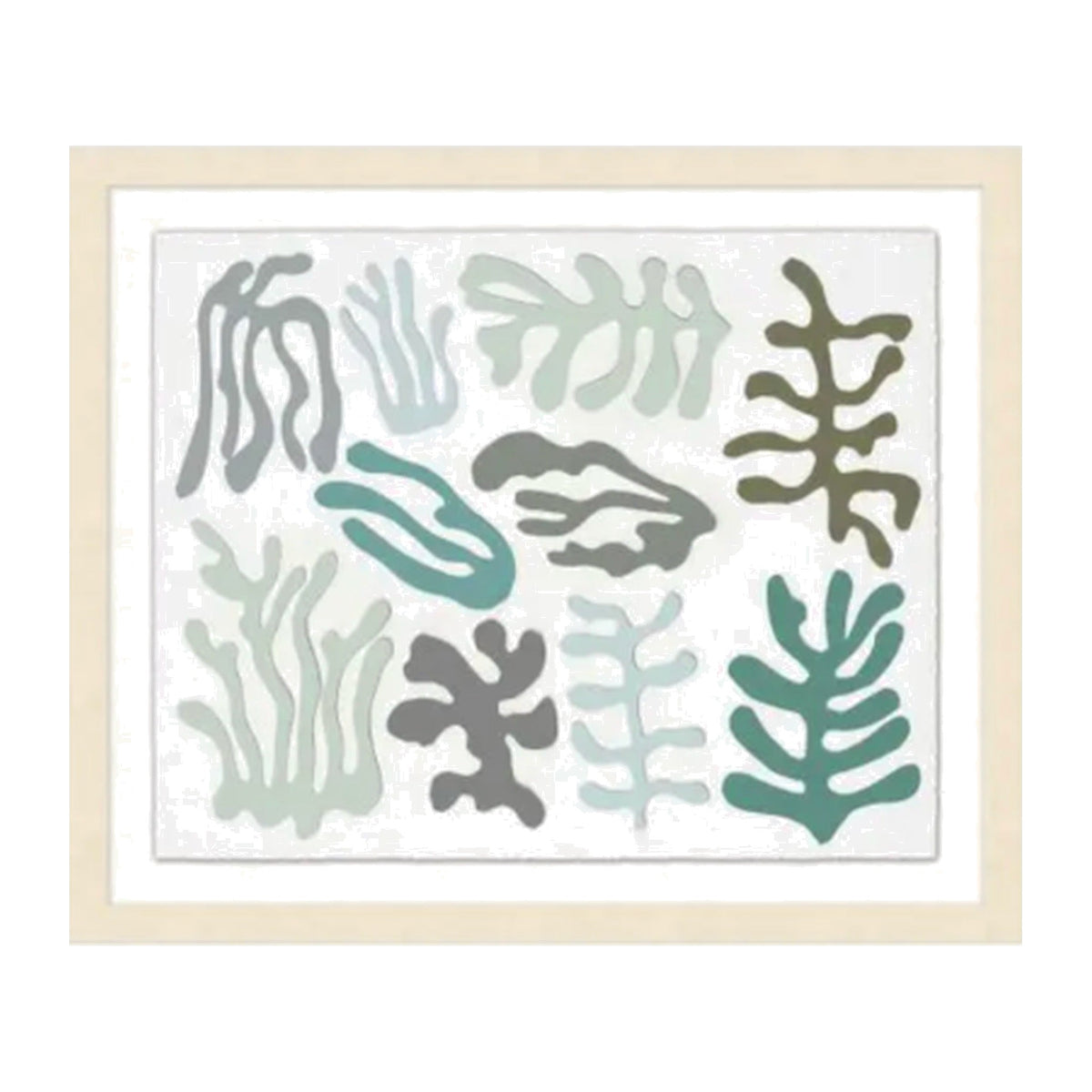 Mid-Century Coral Impression II, framed art