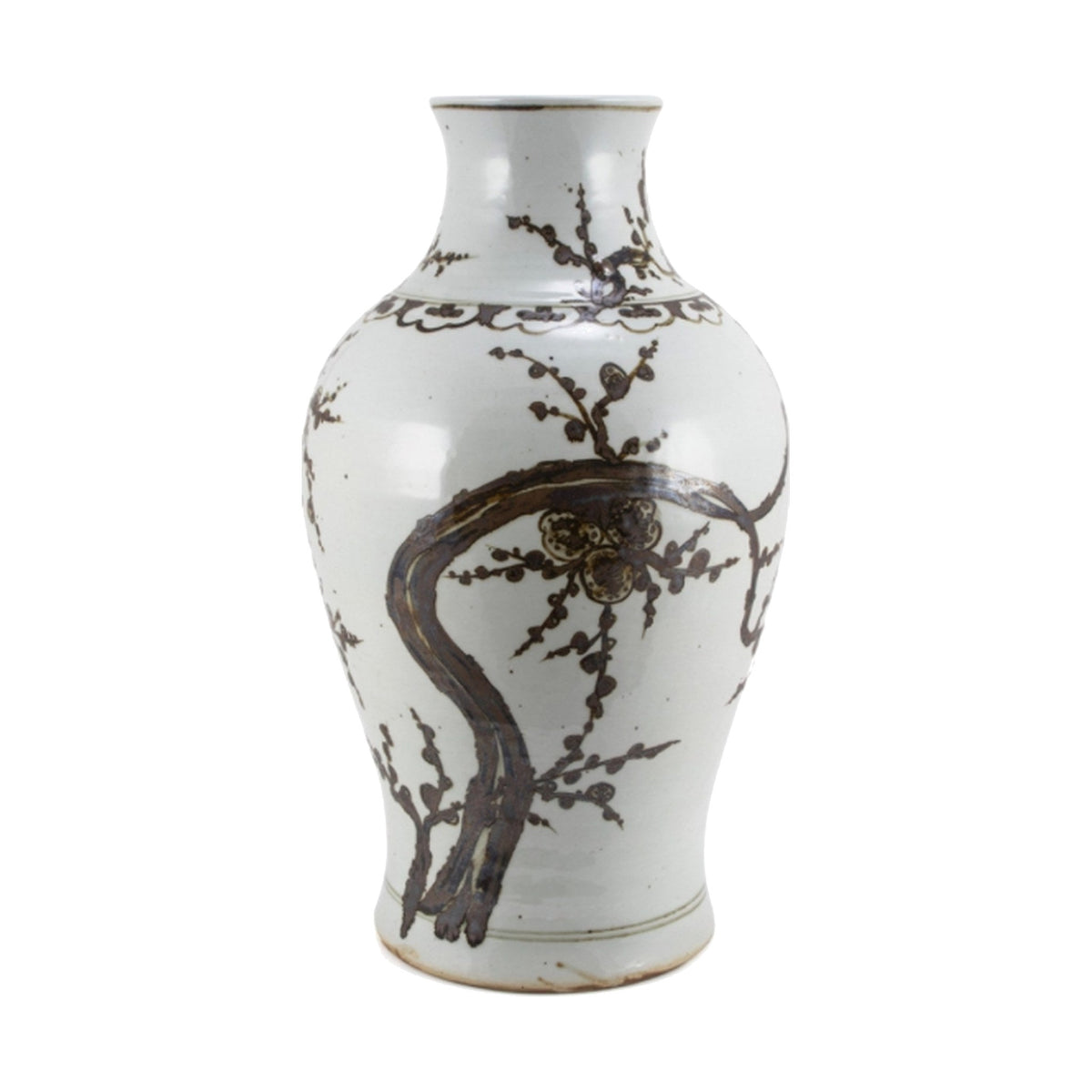 Brown Rustic Branch Vase on a white background