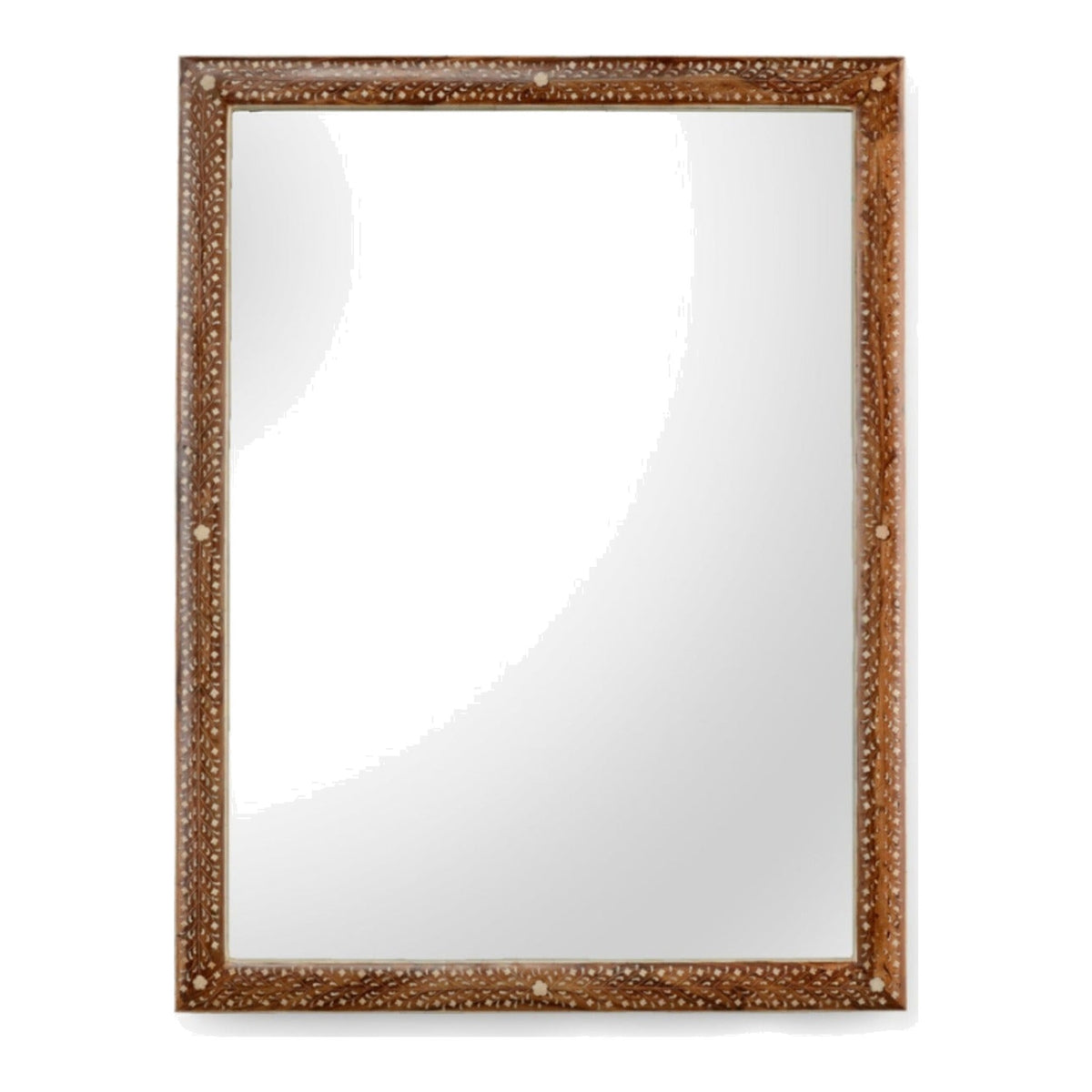 Teak & Cream Inlay Mirror