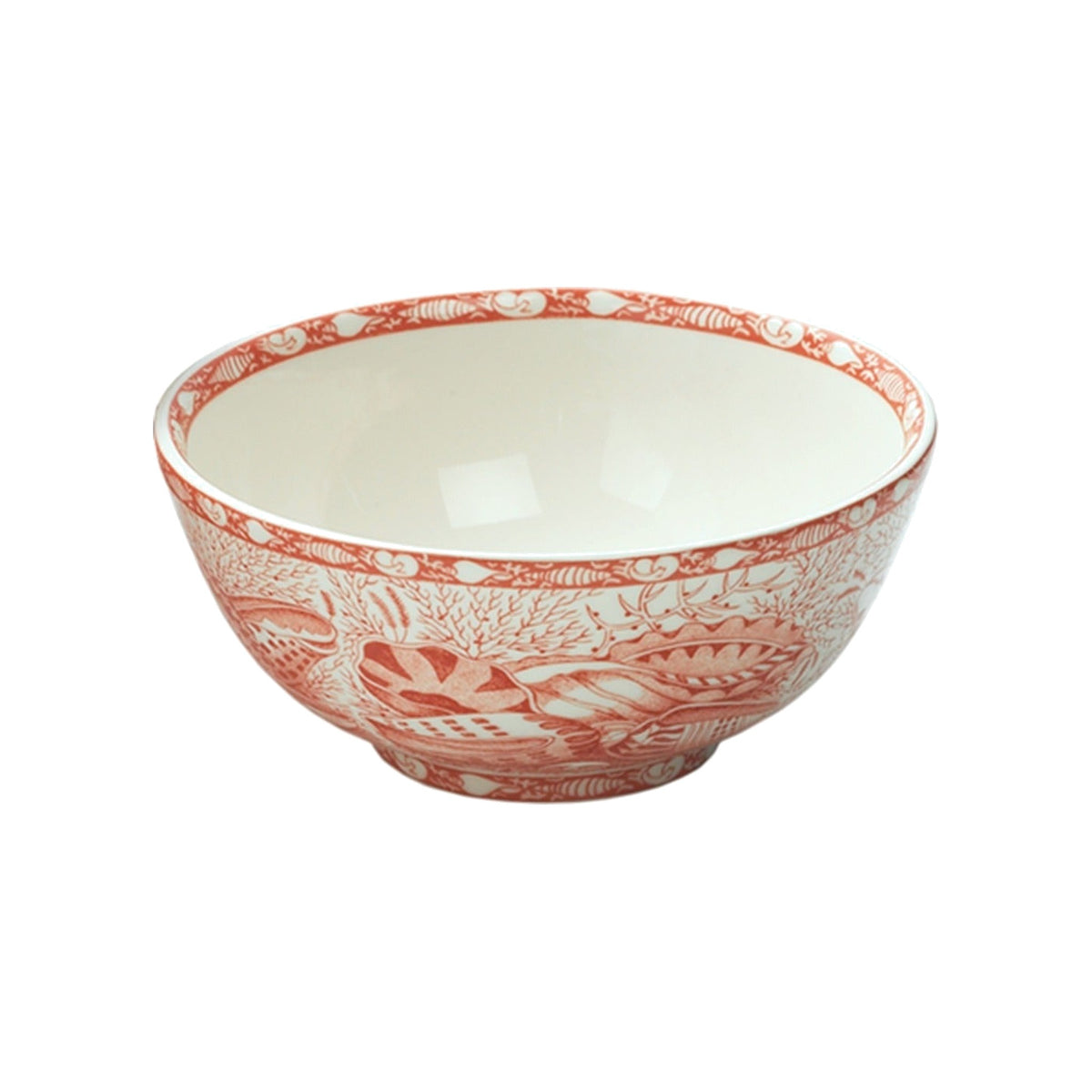 Coral Torquay Seashell Medium Bowl, shown on a white background