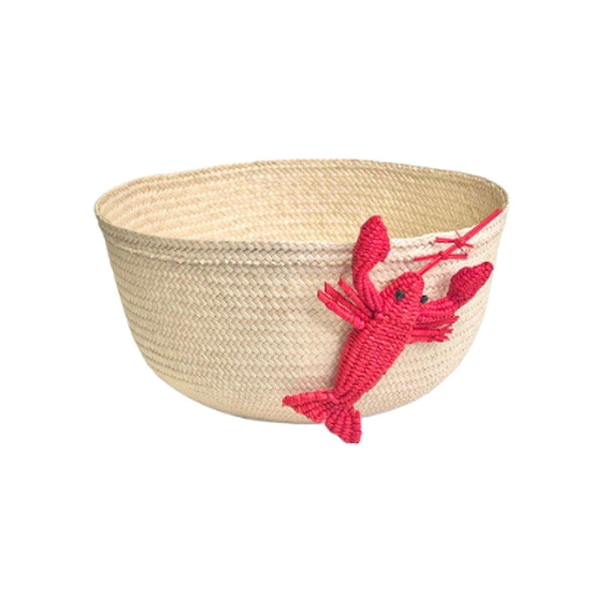 Iraca Raffia Lobster Basket, shown on a white background