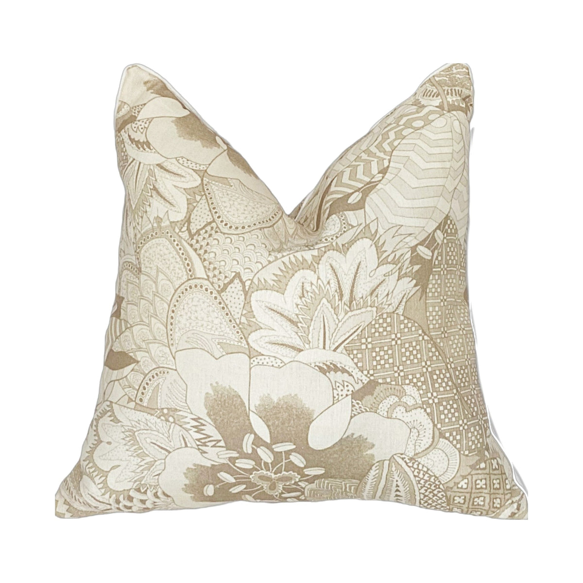 DR Home "Carlyle" in Sand Print Pillow on a white background
