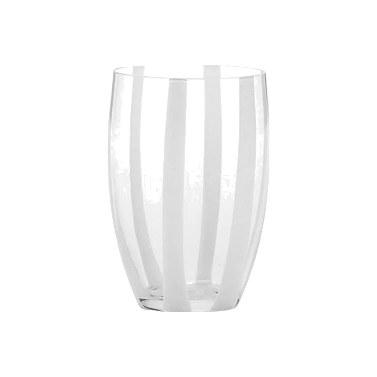 Single Gessato White Tumbler, shown alone on a white background