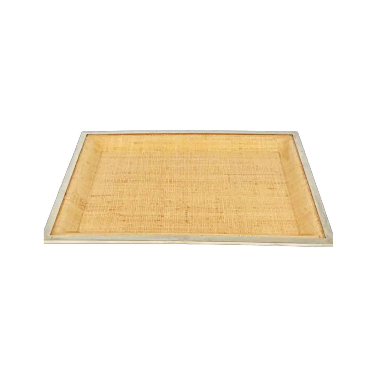 1970's Christian Dior Grasscloth in Lucite Tray on a white background