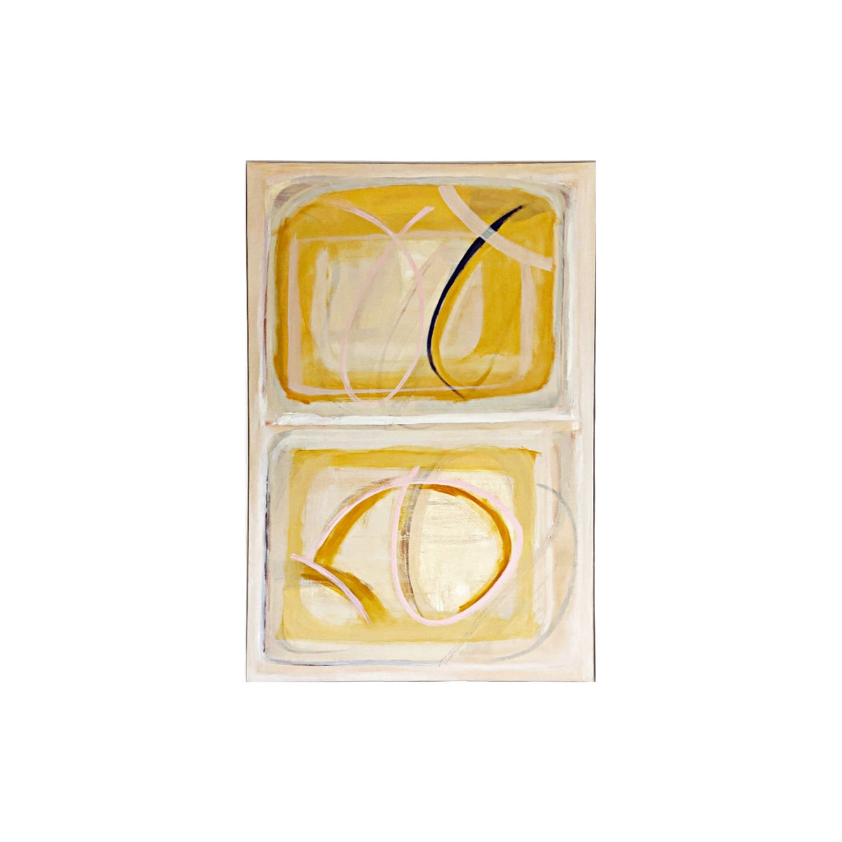 Yellow Abstract By Gregory Goetches, framed abstract artwork