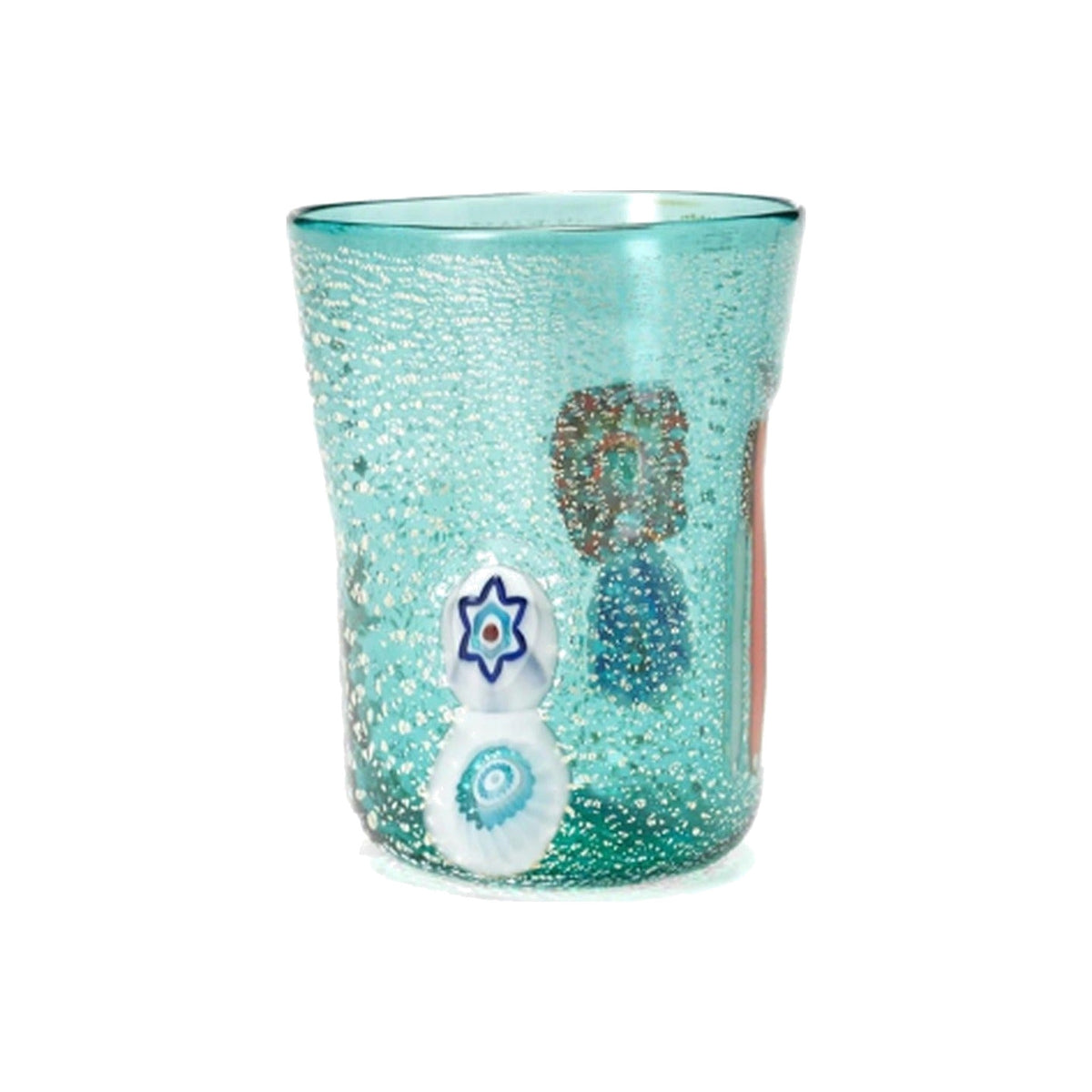 Single Bicchieri di Murano Aqua Tumbler, shown alone on a white background