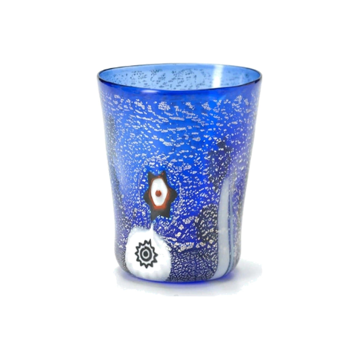 Single Bicchieri di Murano Cobalt Blue Tumbler, shown alone on a white background