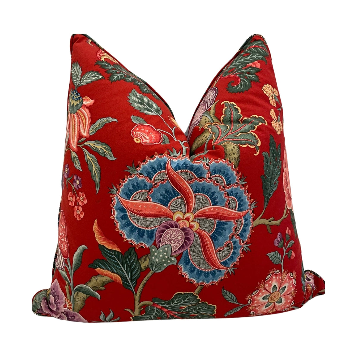 22" Diana Vreeland Garden in Hell Pillow on a white background