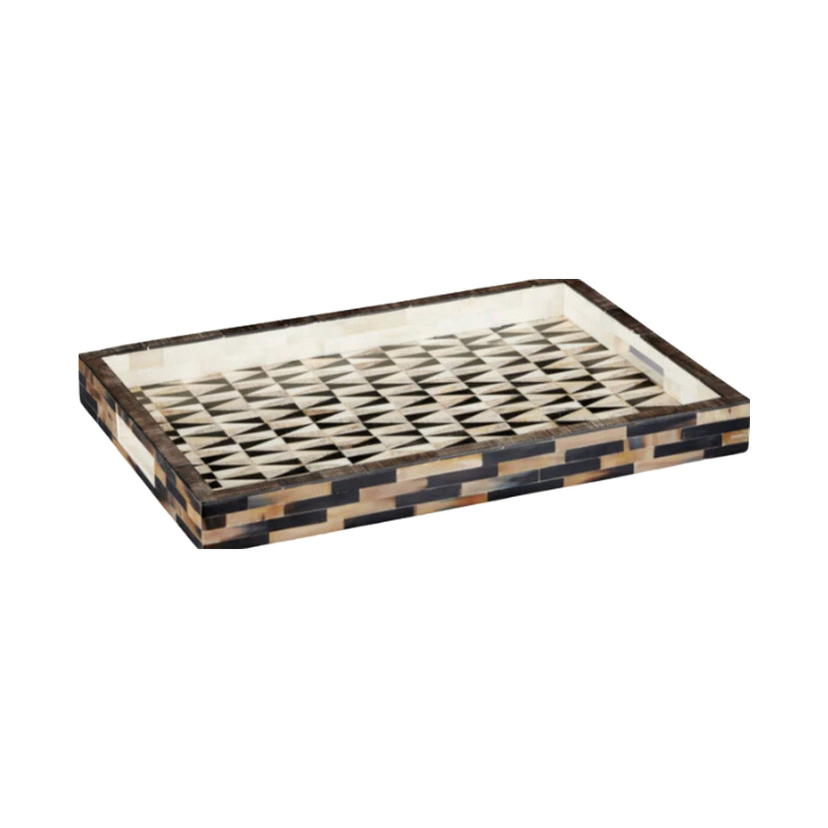Inlay & Horn Tray on a white background