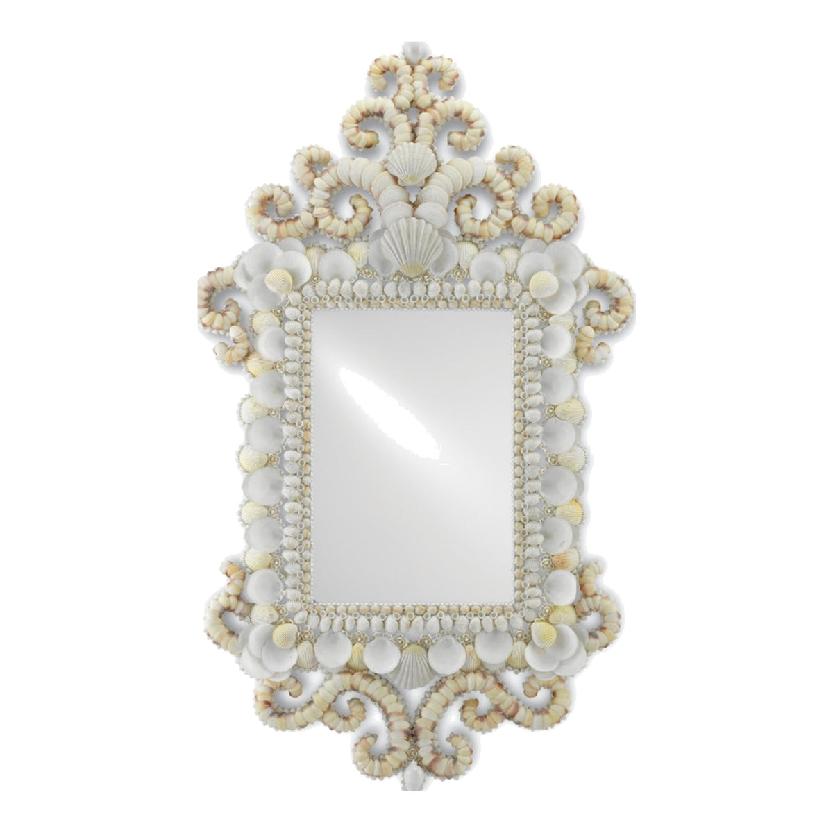 White Shell Mirror