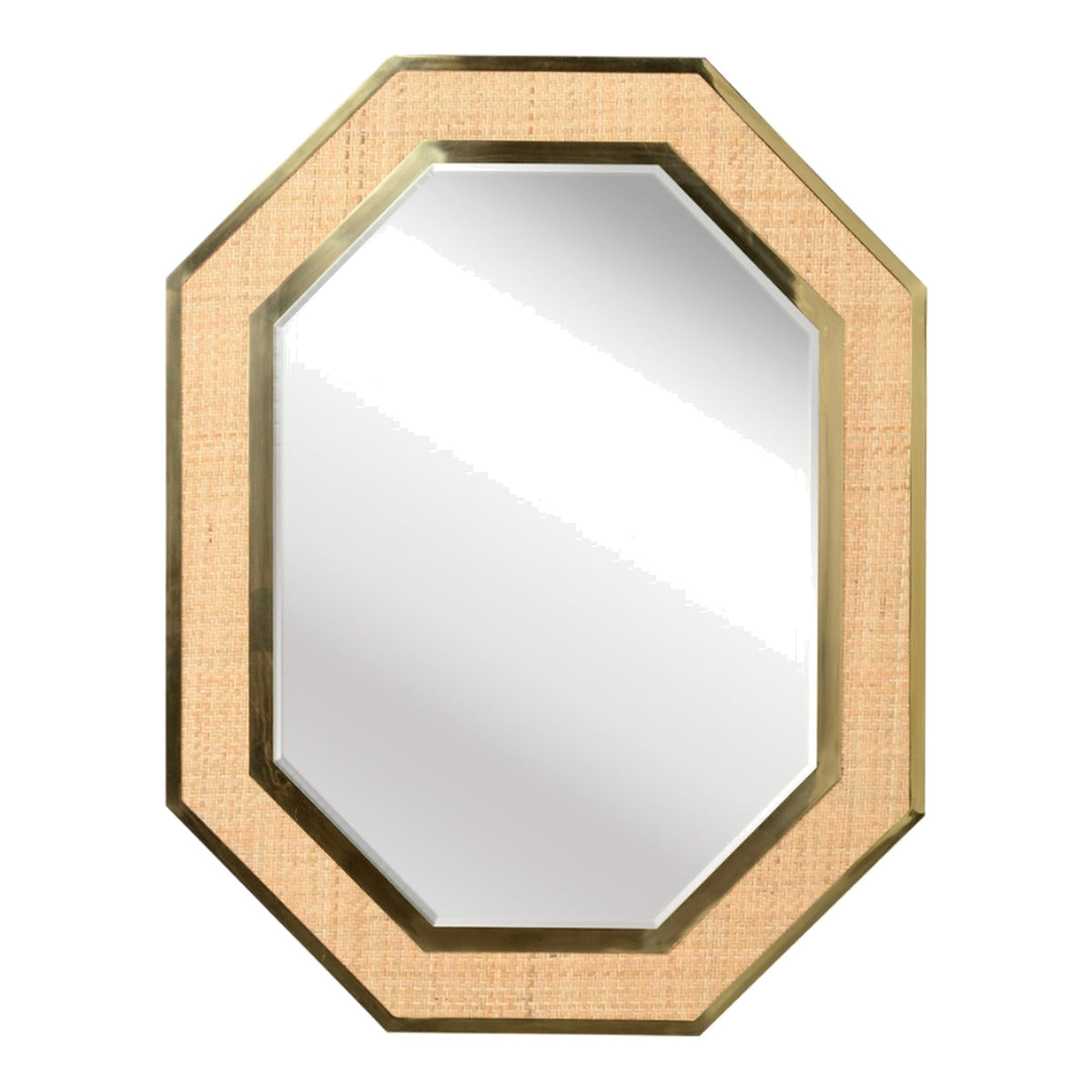 Octagonal Cane Mirror