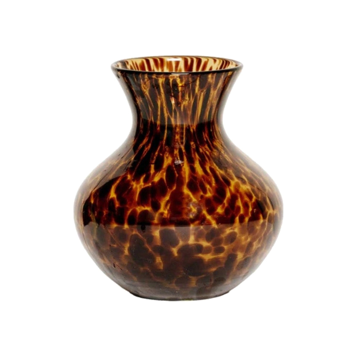 Tortoiseshell Puro 6" Vase on a white background