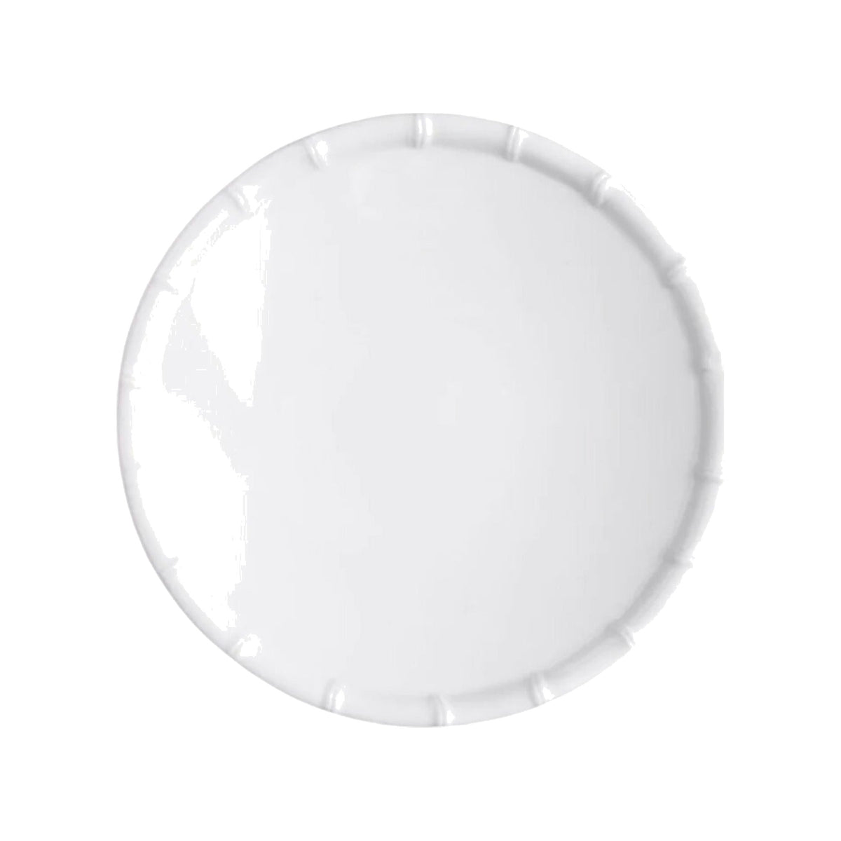 White Bamboo Non-Breakable Salad Plate, shown on a white background