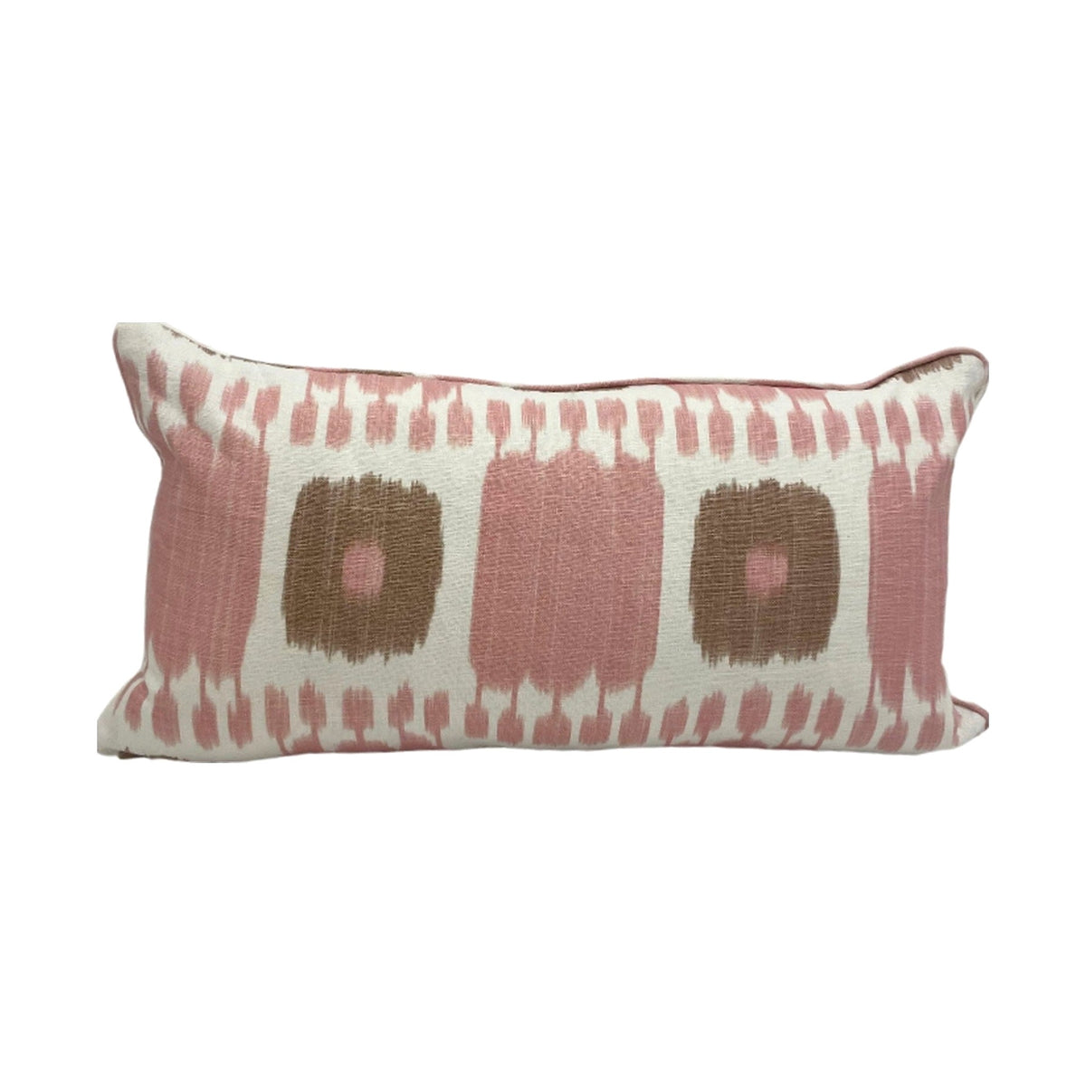 Kandira Ikat Lumbar Pillow on a white background