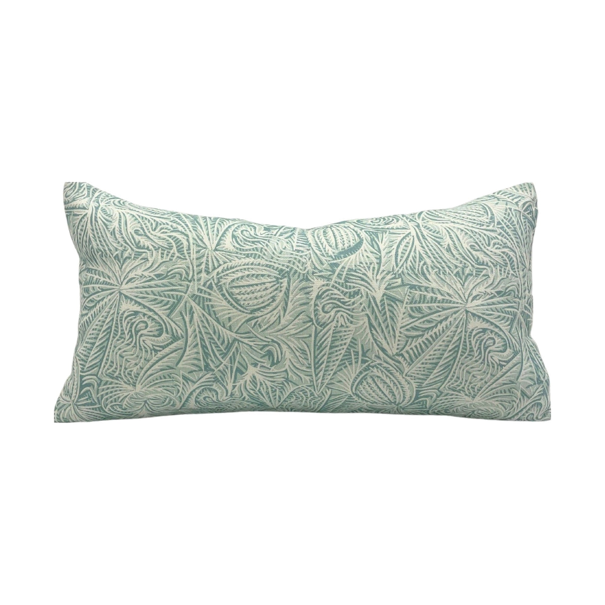 Danielle Rollins Home Aqua Pablo Print Lumbar Pillow on a white background